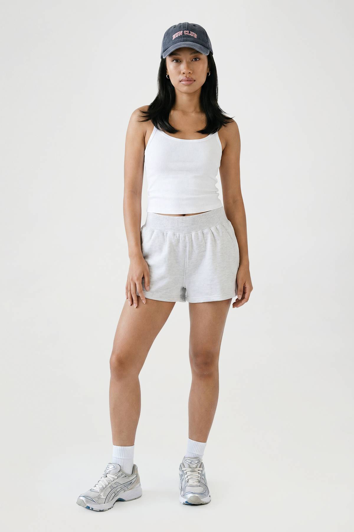 boohoo Short Molleton Taille Côtelée