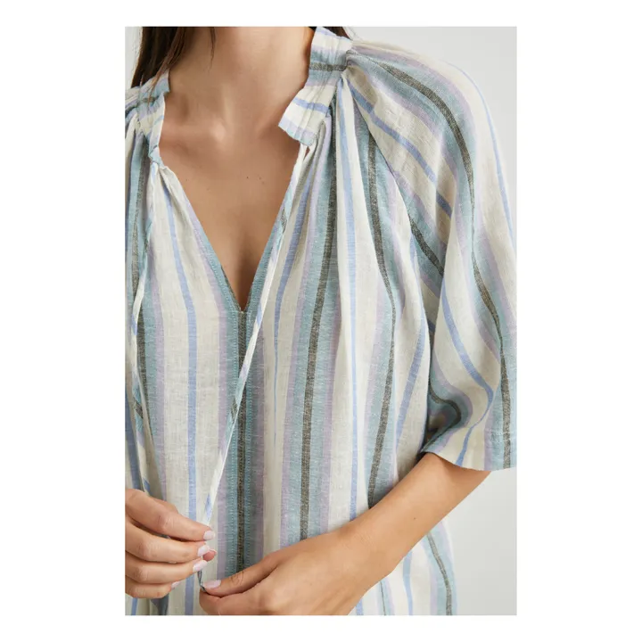 Rails Blouse Eveline Rayures Lin | Bleu ciel