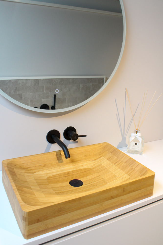 Minnor Rufa wastafel bamboe 60x40cm