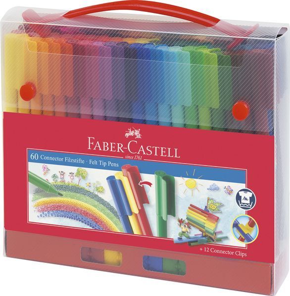 Faber-Castell - Connector Kleurstiften - Assorti - Koffer à 60 Stuks
