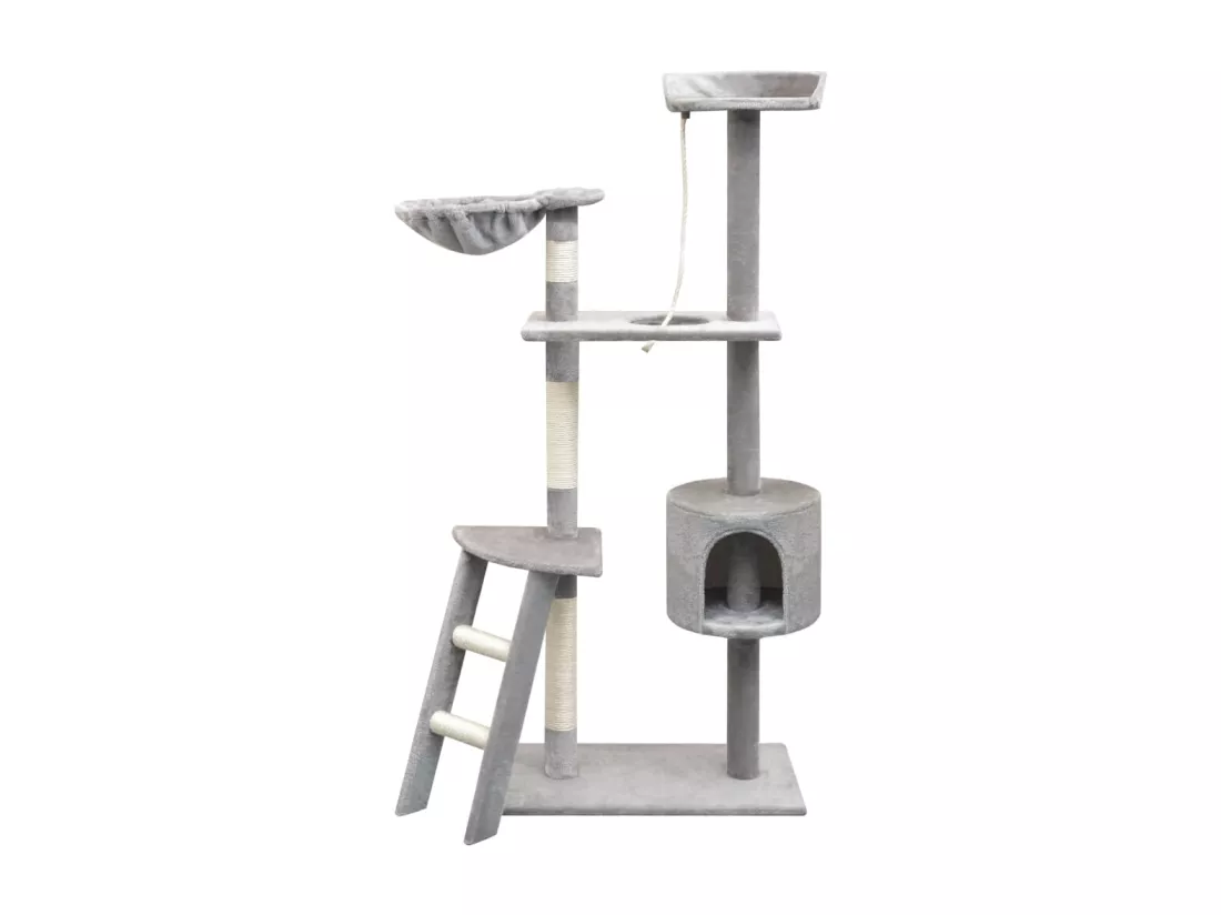 Arbre à chat avec griffoirs en sisal 150 cm Gris