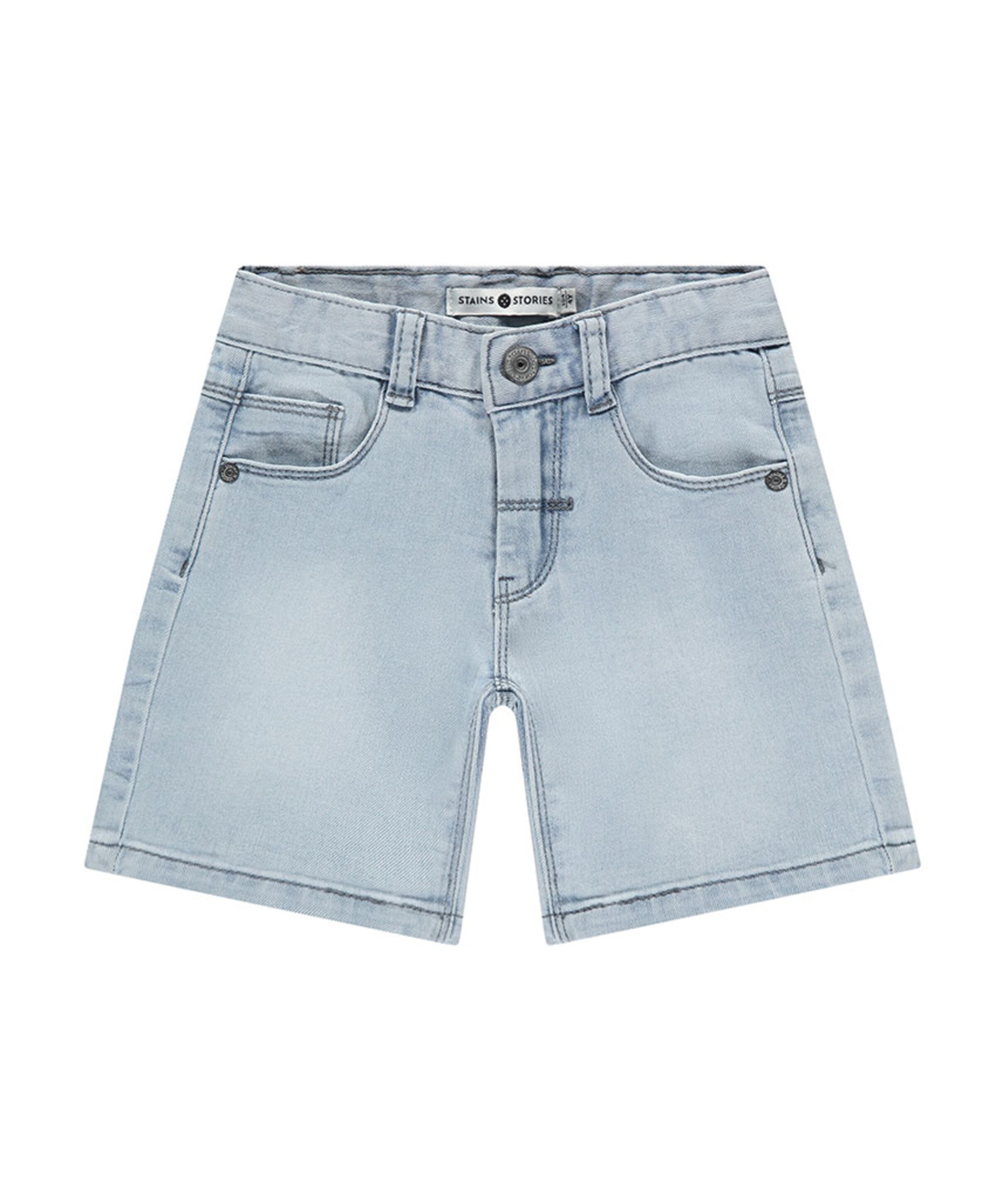 Stains & Stories Boys Denim Shorts jongens korte broek blauw