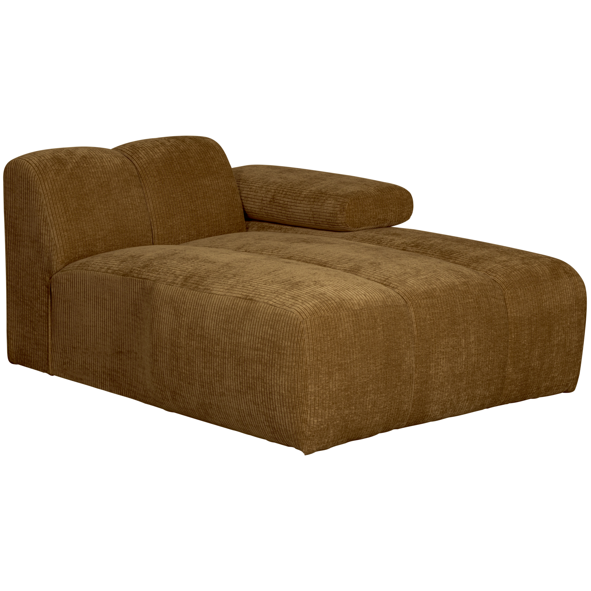 Chaise Longue Mojo Element Mojo Chaise Longue Element Rechts - Geweven Ribstof - Honinggeel