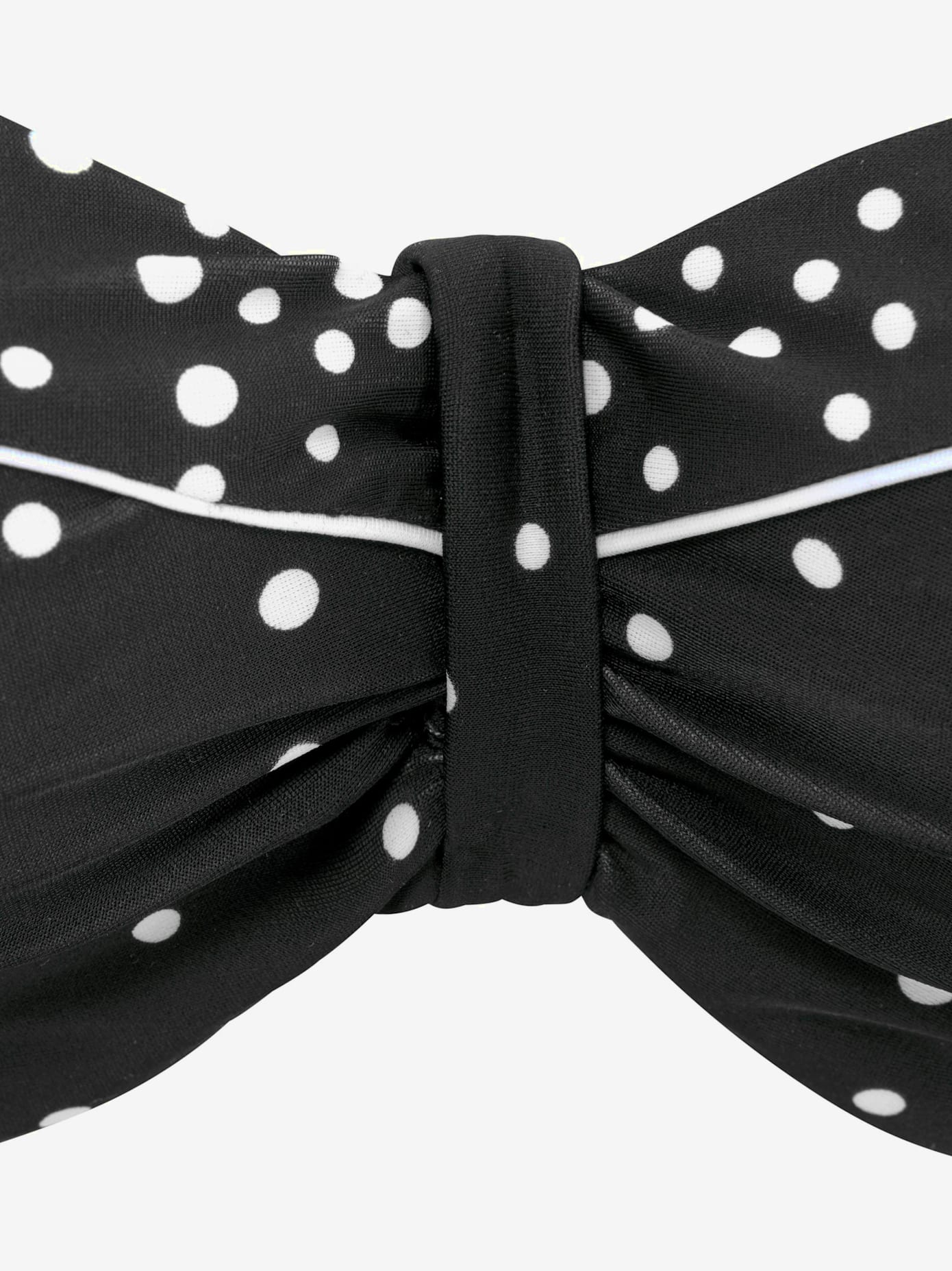 Haut de bikini bandeau à armatures design classique et passepoil