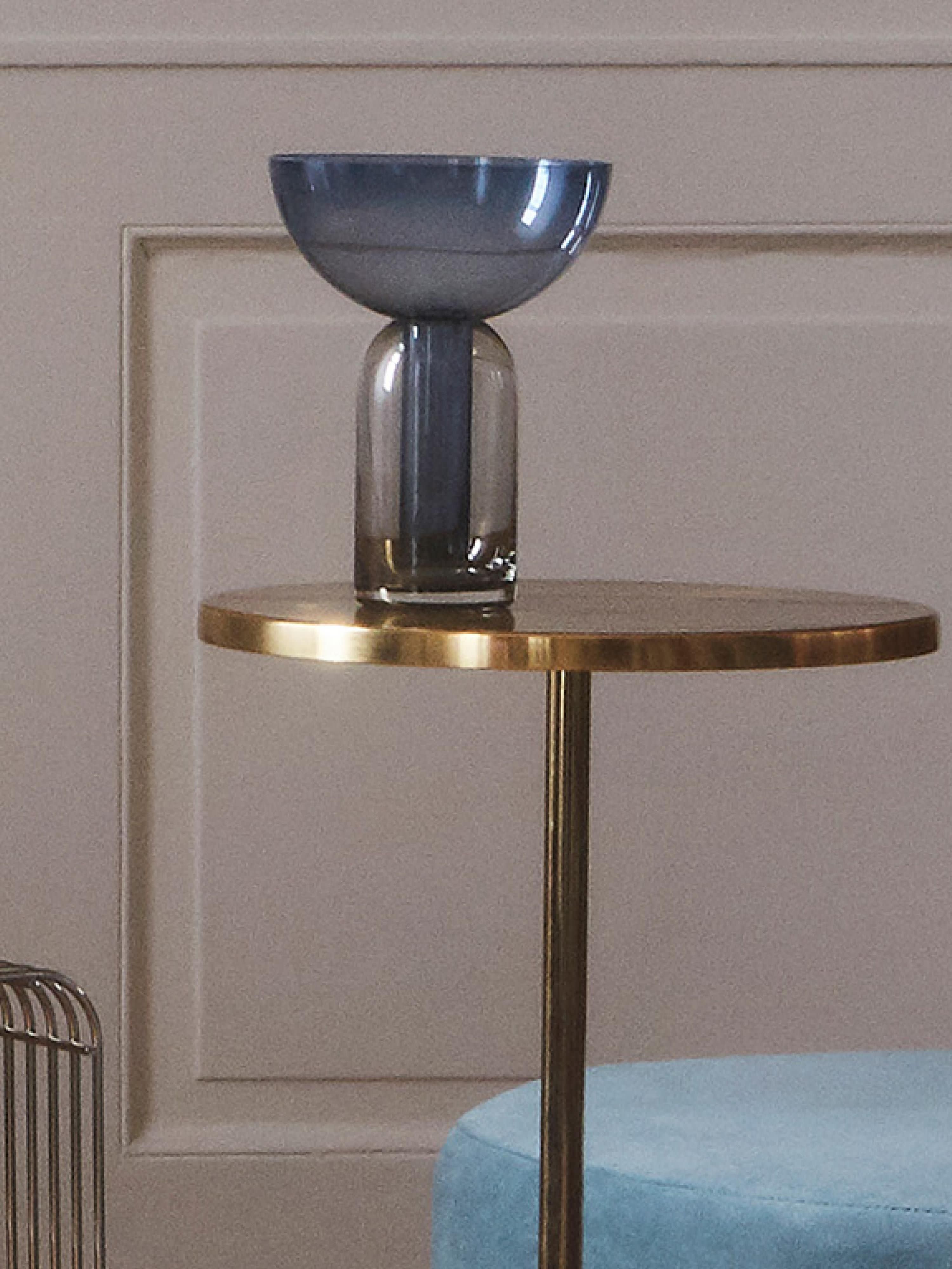 Mondgeblazen glazen vaas Torus, H 20 cm