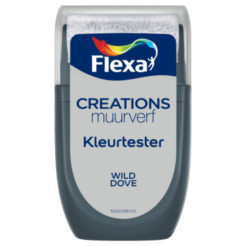 Flexa Creations muurverf kleurtester mat wild dove 30 ml