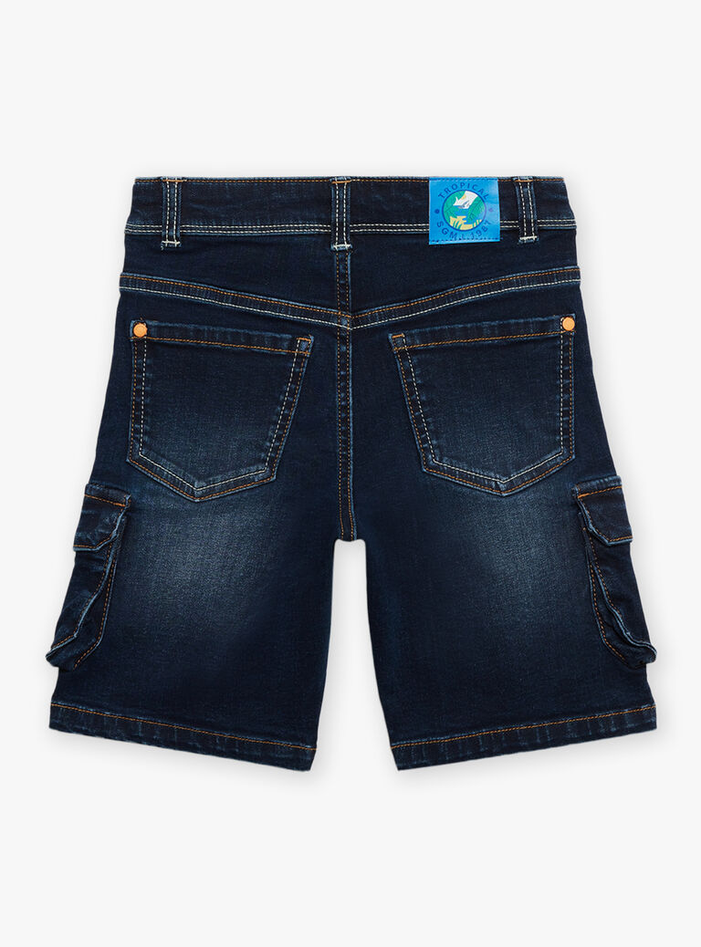Bermuda cargo bleu foncé