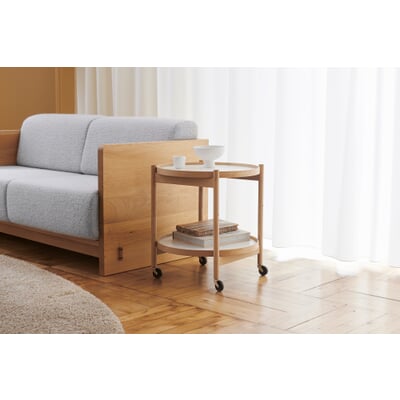 Tablett-Tisch faltbar, Eiche, Ø 60 cm