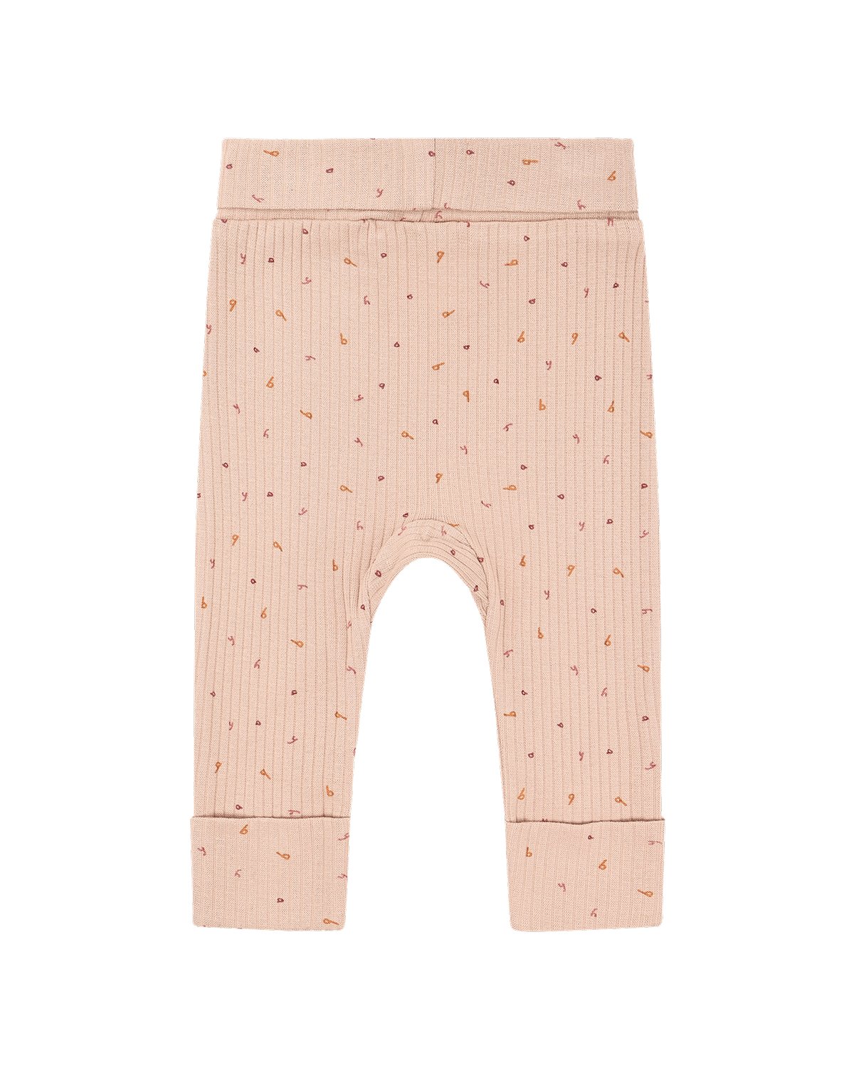 Leggings Baby m/ dobbelt liv & trylleføtter – Øko Bomull | Luca Letter Aop