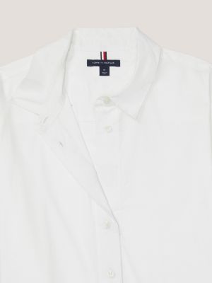 Blusa de renda com logotipo adaptável