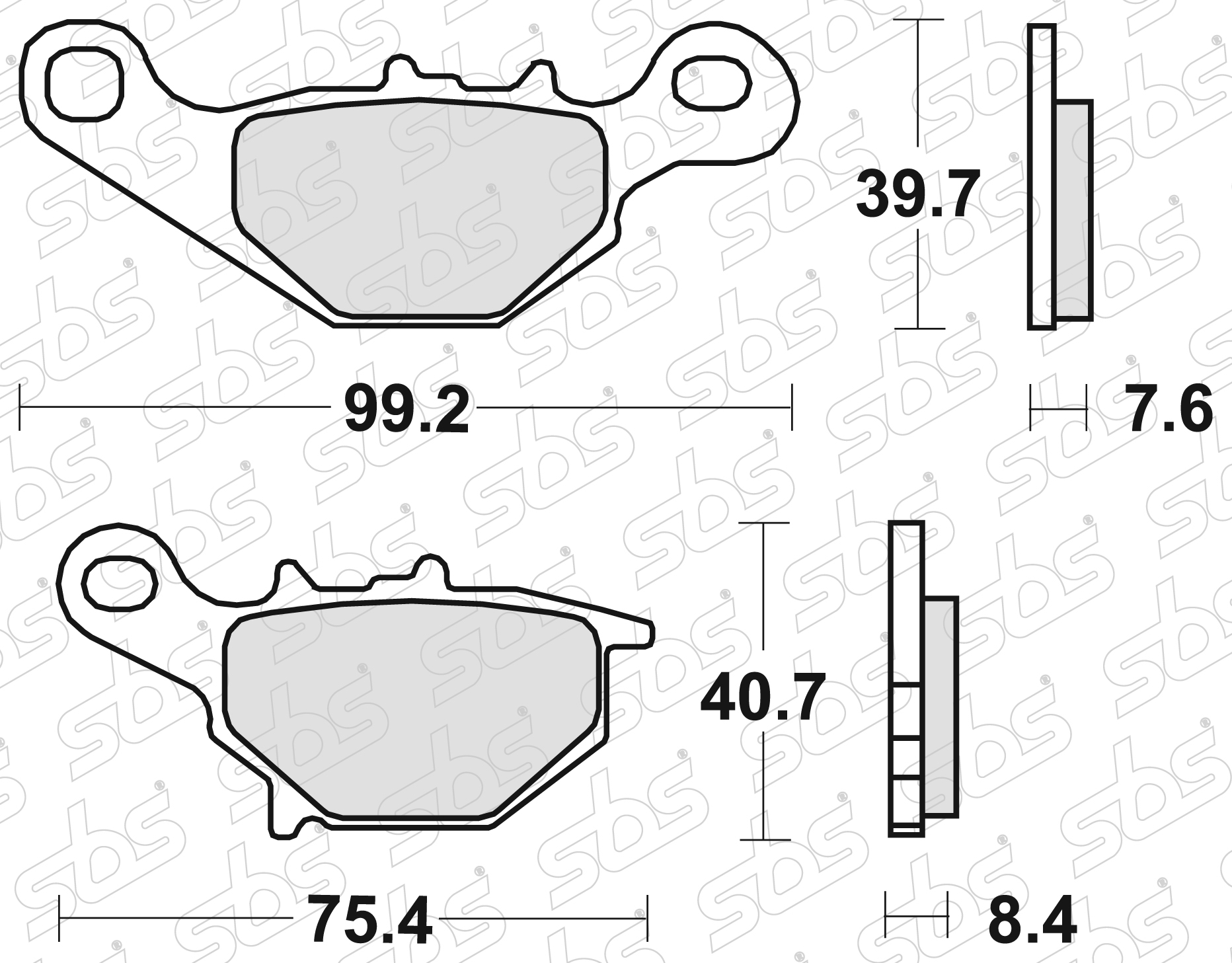 SBS - Plaquettes de frein 702 SI