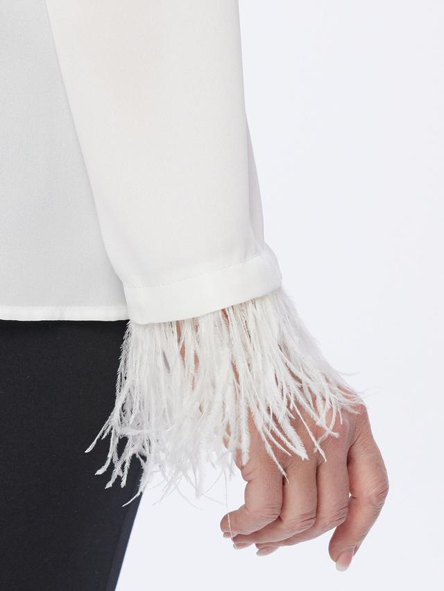 Bluse mit Federschmuck
