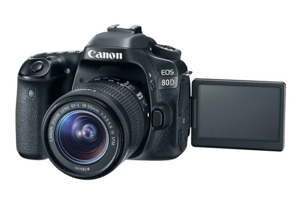 Canon EOS 80D - Digitalkamera - SLR - 24.2 MP - APS-C - 1080p / 60 fps - 3x optisk zoom EF-S 18-55 mm IS STM objektiv - Wireless LAN, NFC