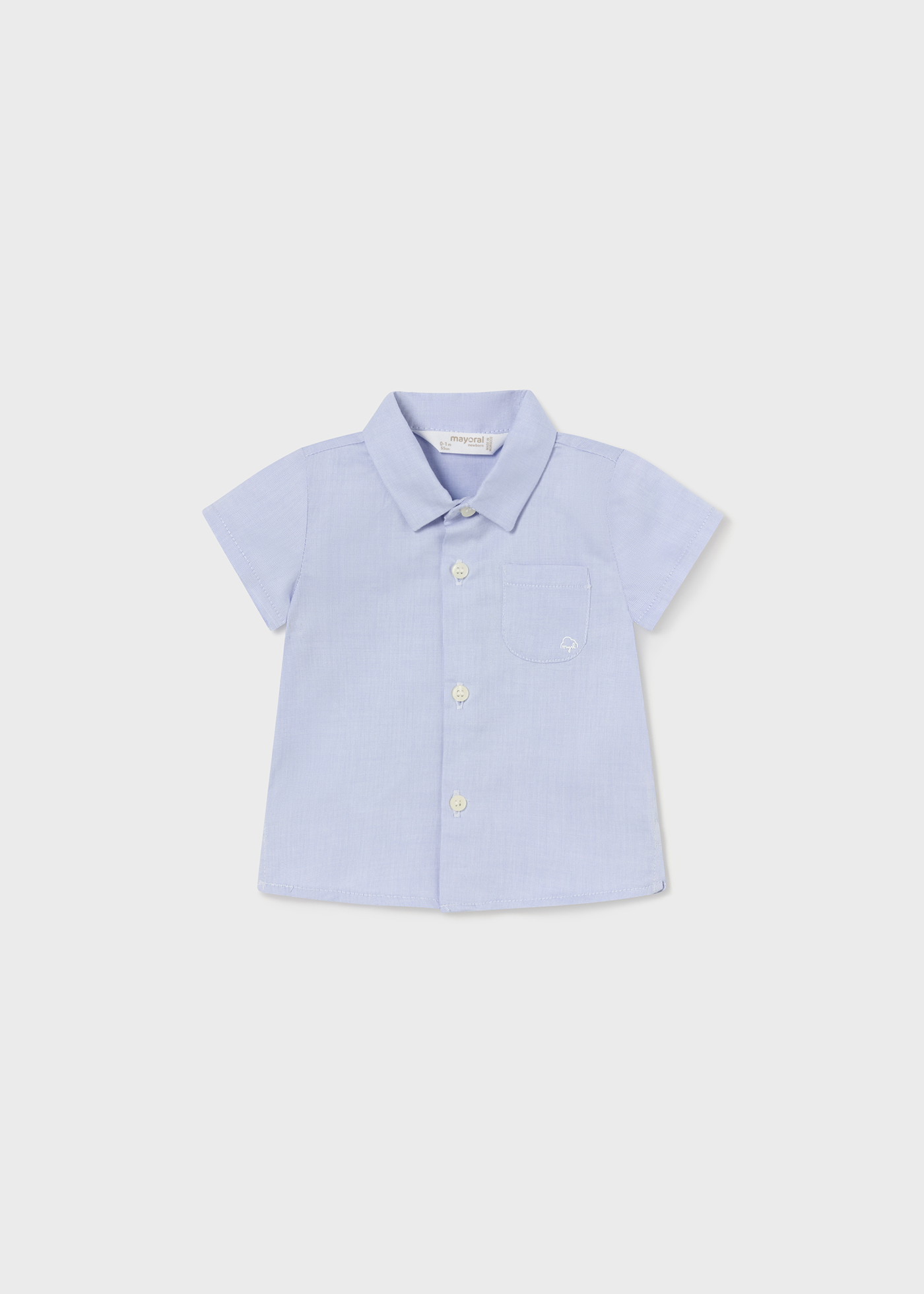 Camisa branca de bolso para recém-nascido