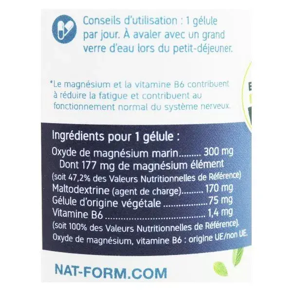 Nat & Form Original Magnésio Vitamina B6 Pacote com 3 x 40 cápsulas