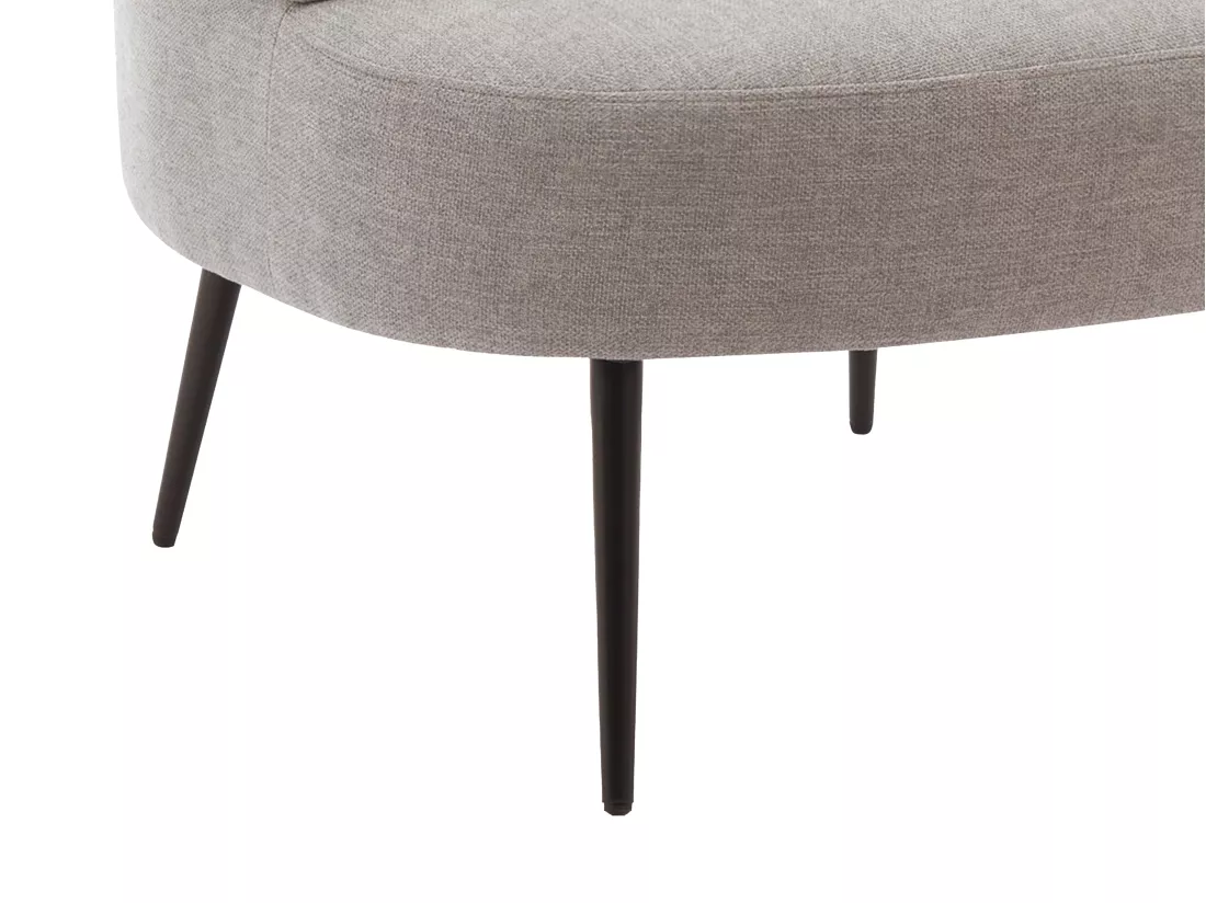 Fauteuil en tissu gris CAMEDO