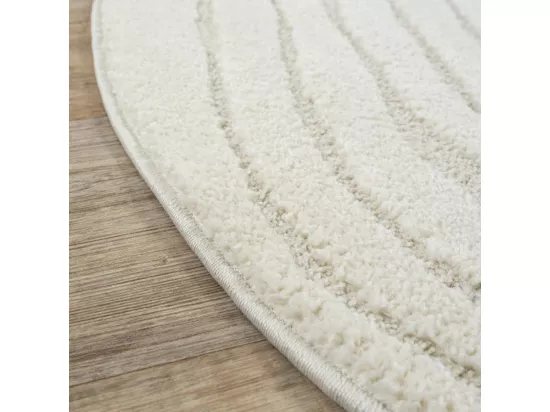 Tapis rond SPIRATRI ∅ 120 cm Crème Tapis facile d'entretien idéal pour l'entrée