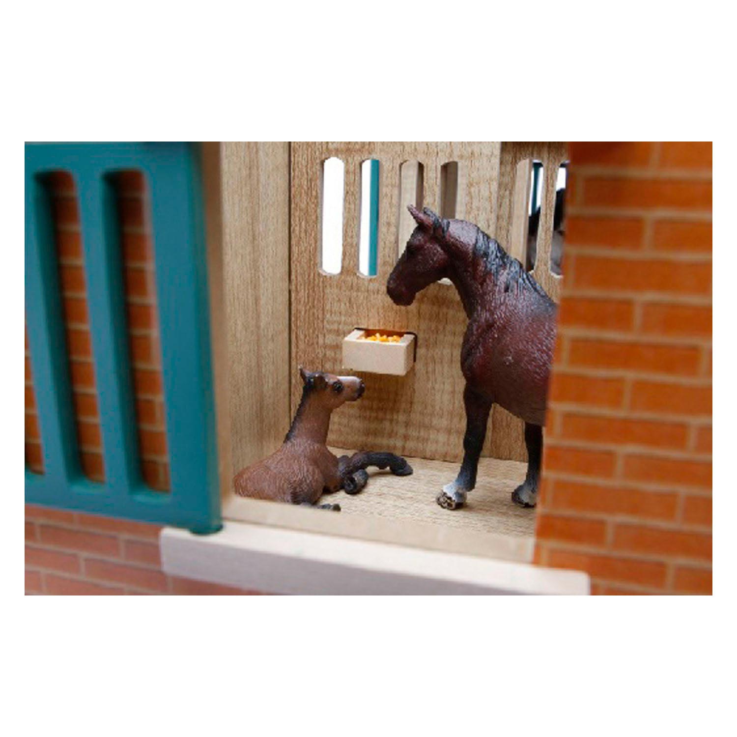 Kids Globe Paardenstal met 7 boxen, 1:24