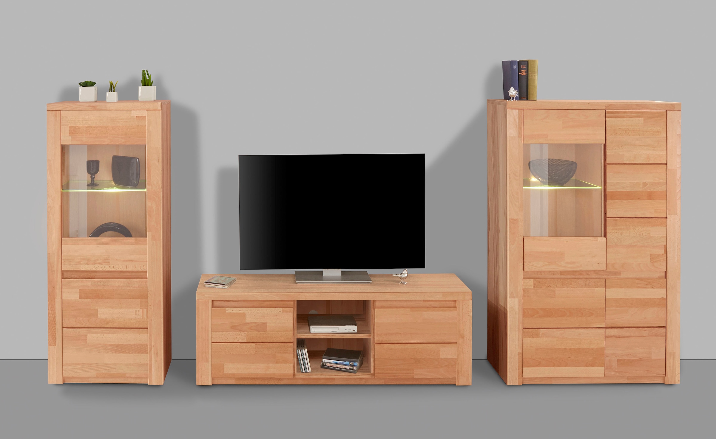 GOODproduct Wohnwand »Burani« Set, 3 Stk. tlg.