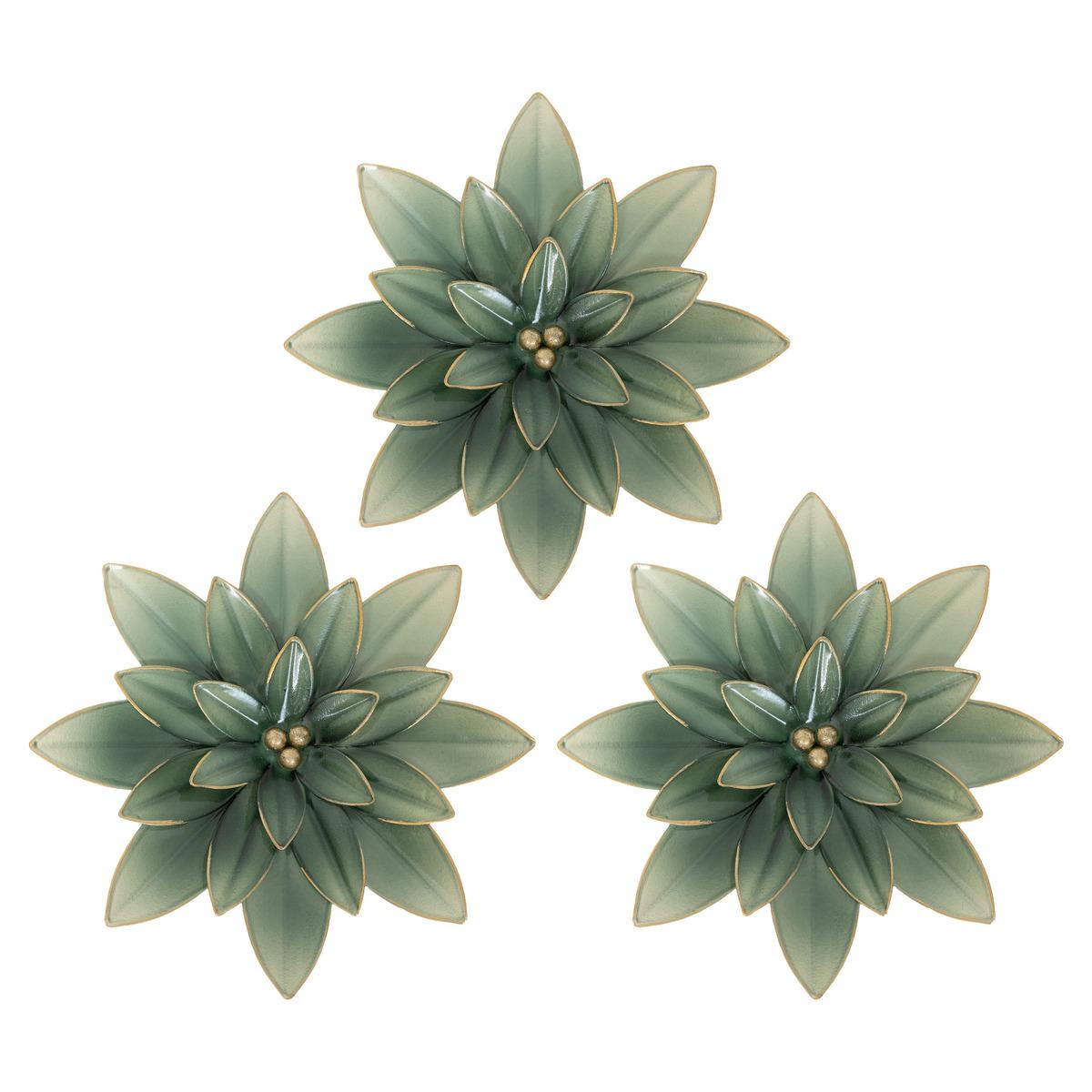 DECO MURALE FLEUR ALYA D.24.5CM X3 PIECES