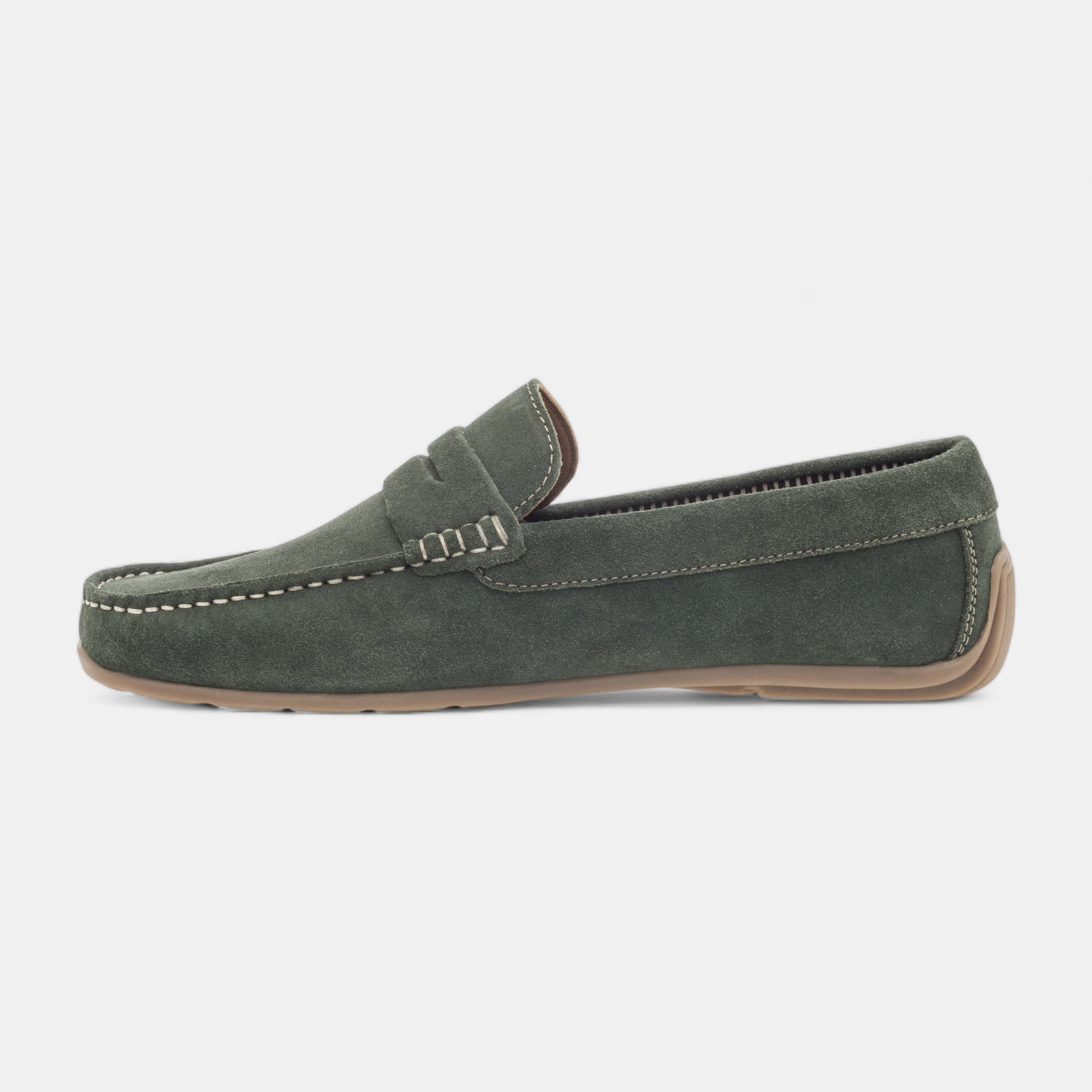 Mocassins Homme en cuir vert
