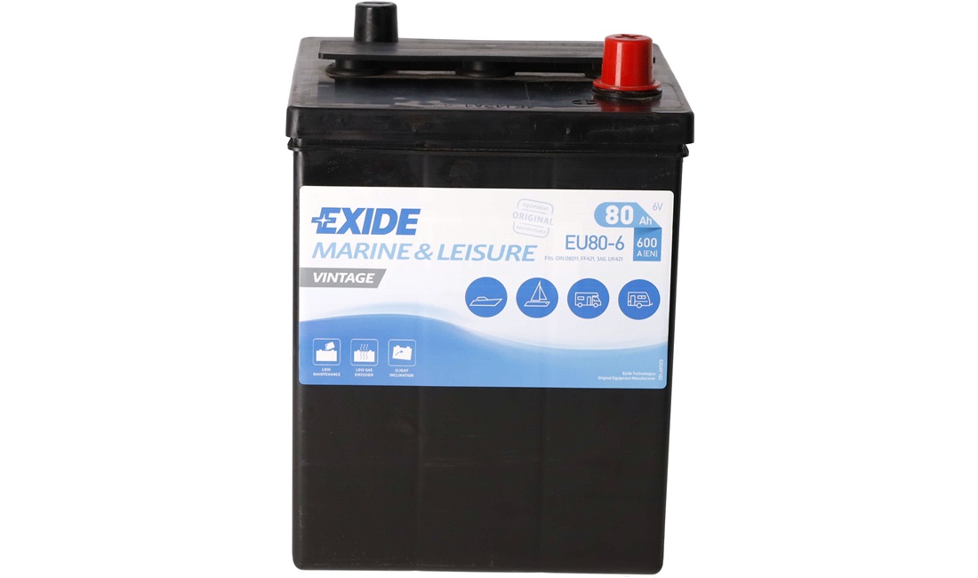 Batteri 06612 6V Veteran 80 Ah (Exide)