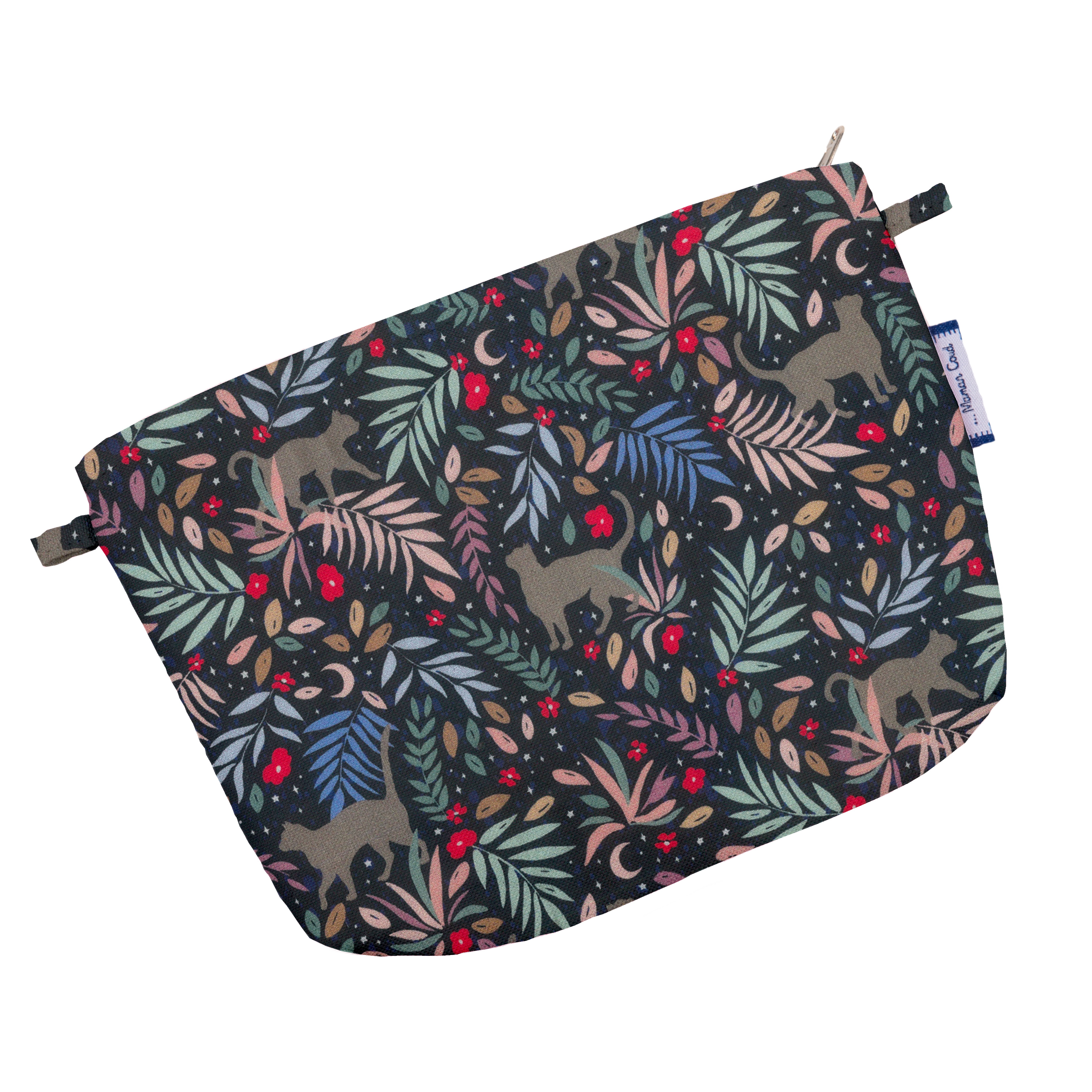 Mini Pochette Tissu Nuit Féline