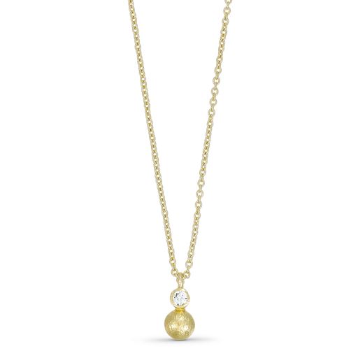 Pure By Nat Zirkon Halskæde, Gold Plated, 42 cm