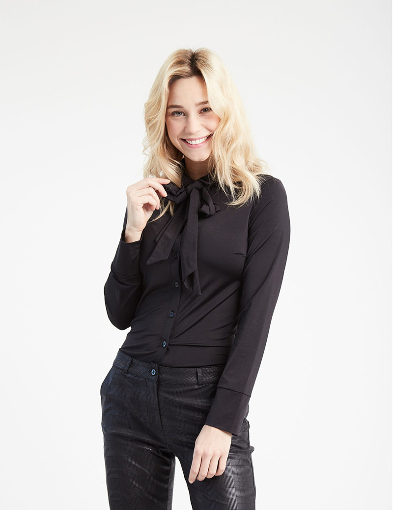 HBT BASICS - MILA NOIR CHEMISE SLIM NOIR