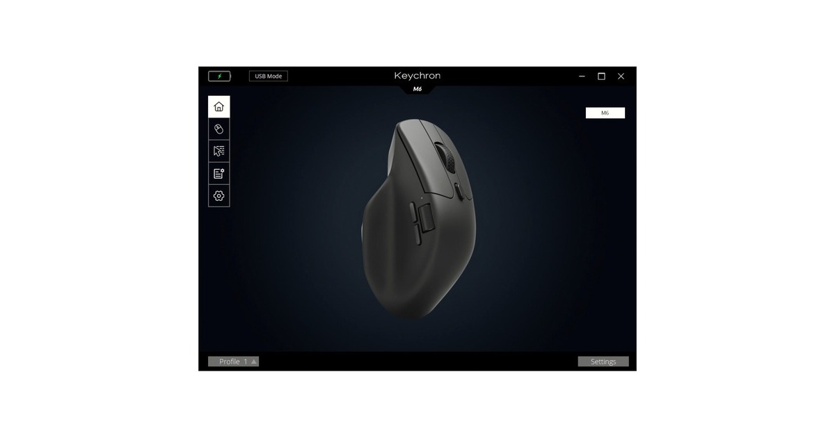 KeychronM6-A3 Wireless Mouse  (Wit, 26,000 DPI, USB-C / Bluetooth 5.1 / 2.4 GHz)