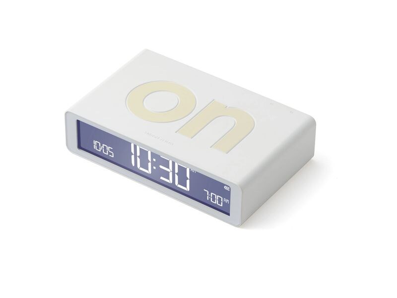 Lexon Digitalwecker Flip Classic Weiss LCD-Wecker