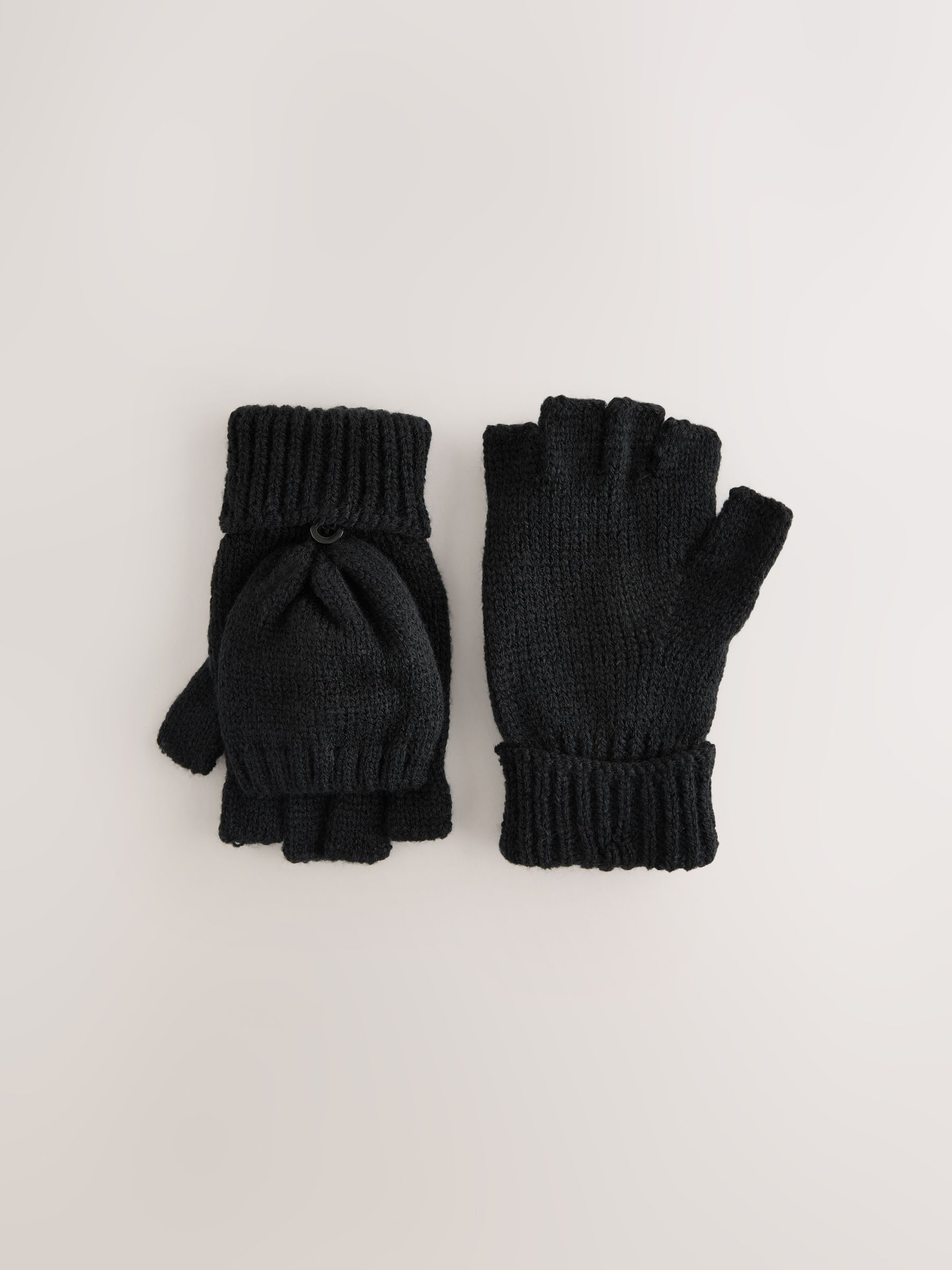 Zwart - Fingerless Gloves (3-16yrs)