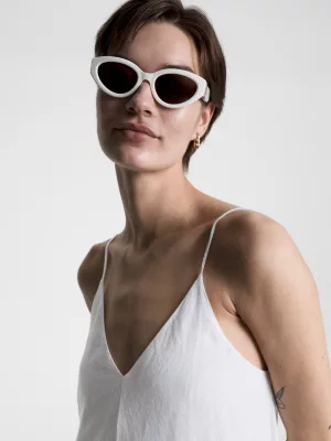 Vestido longo de linho com modelagem solta