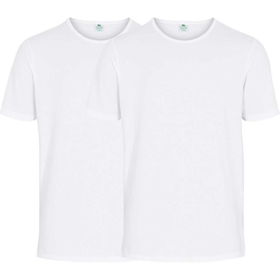 Dovre Organic T-Shirt 2-Pack - Blanc