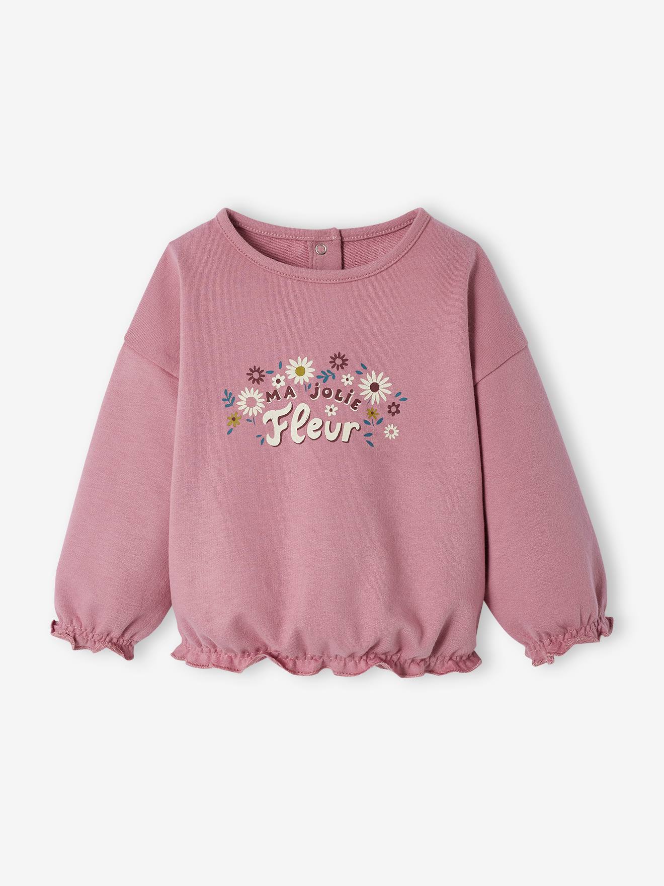 Moletom estampado lilás para bebê