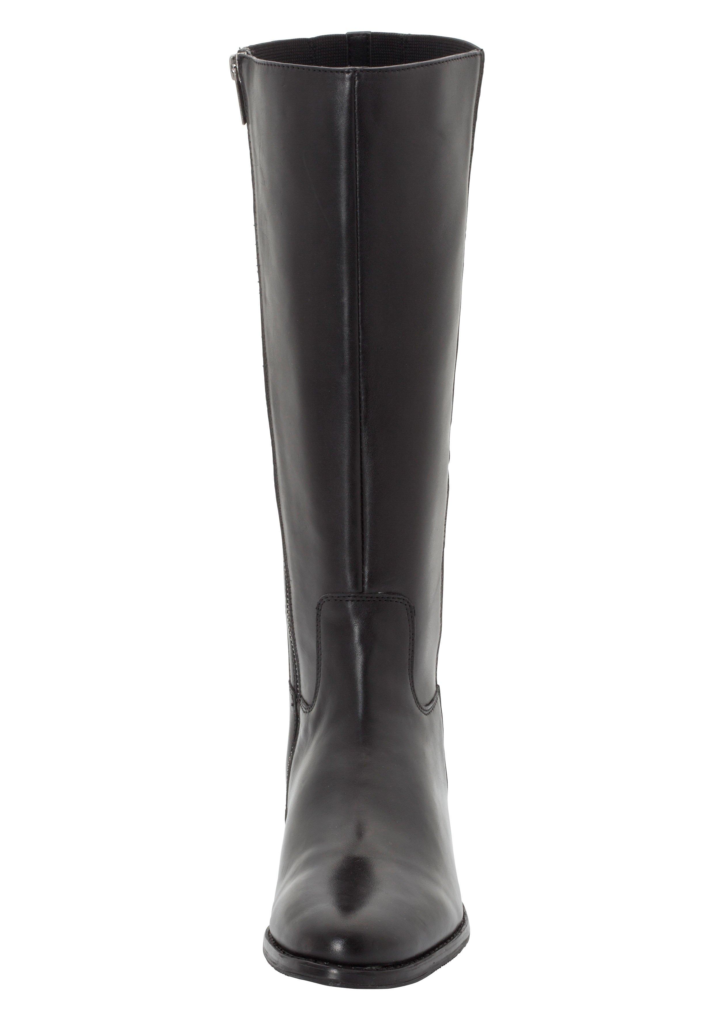 Weitschaftstiefel aus Leder mit  Schnürung