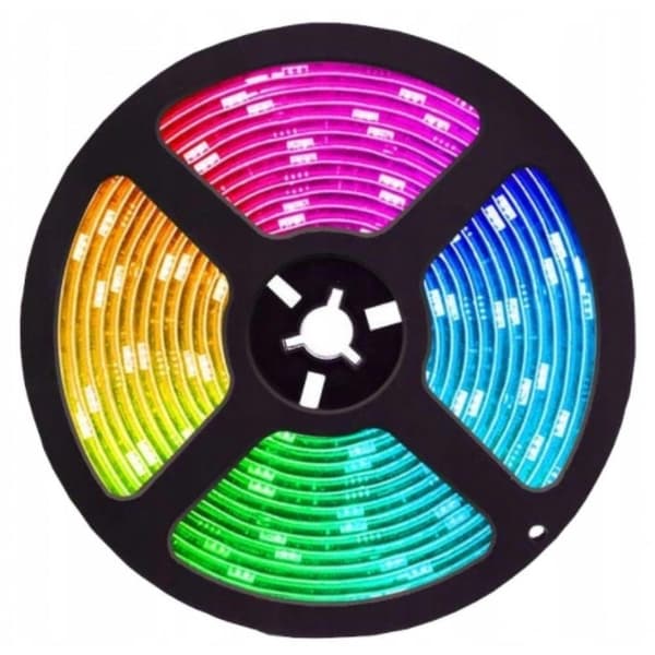5m LED-Strip Lys med RGB / Lyssløyfe / LED stripe