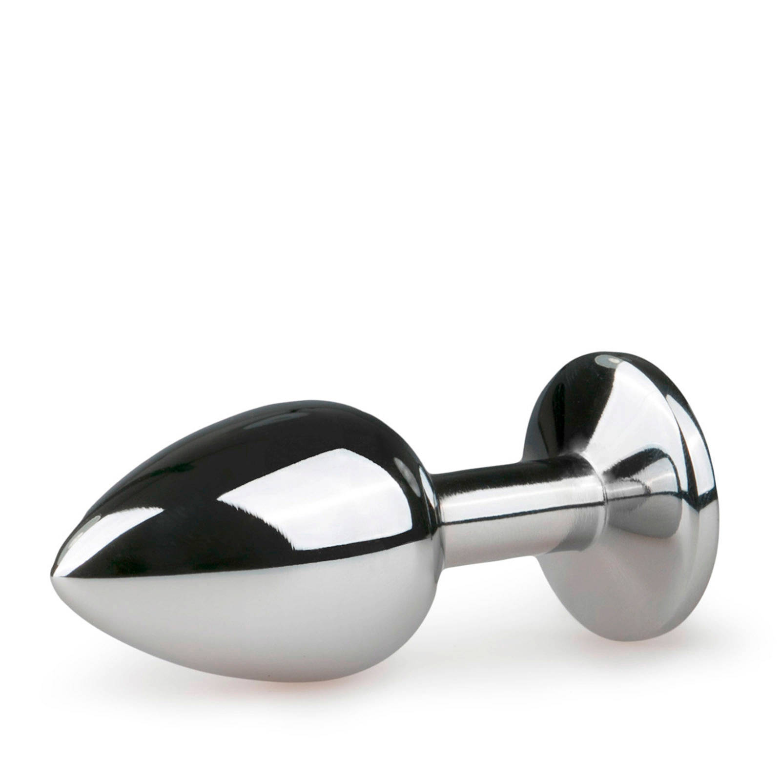 EasyToys Metalen buttplug met transparante diamant