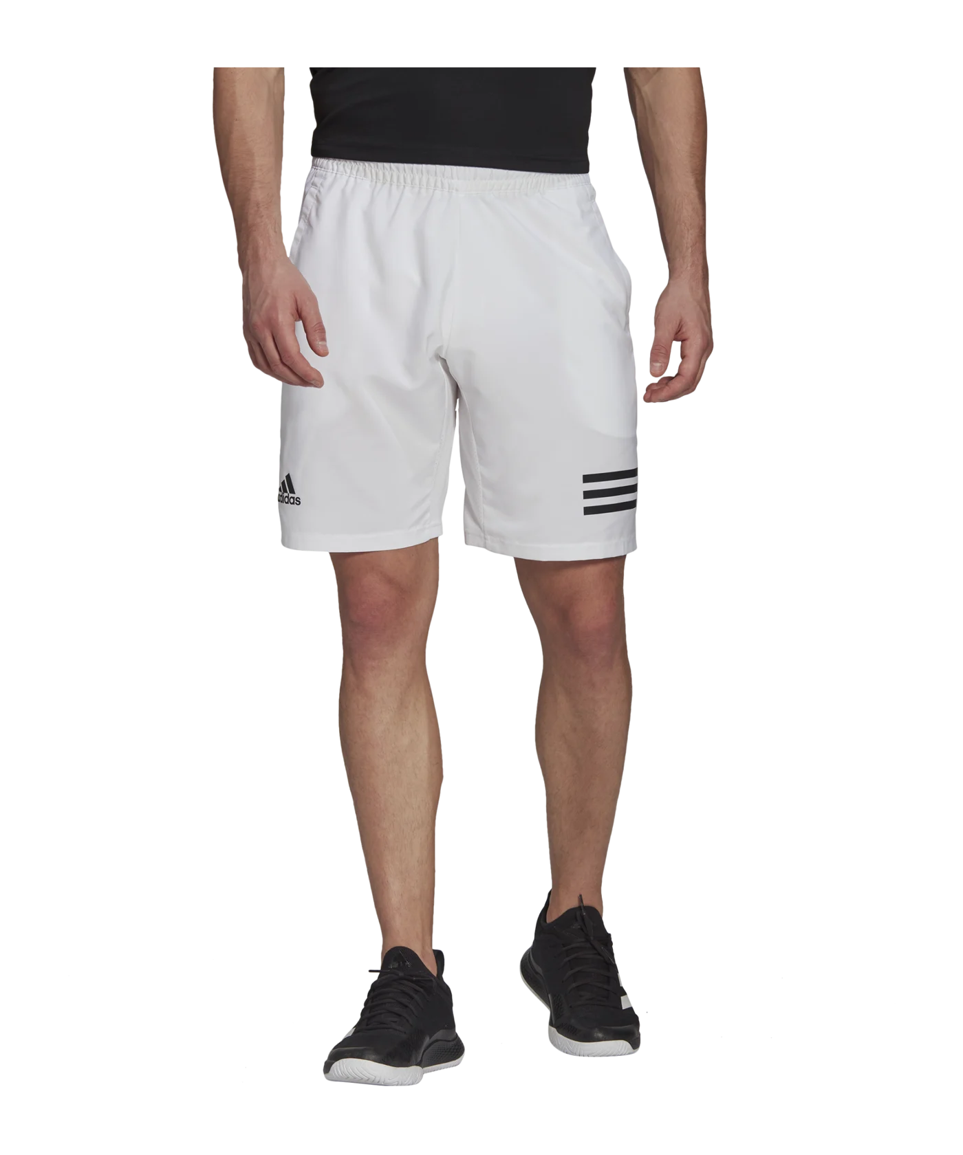 adidas 3 Stripes Tennis Short Weiss Schwarz