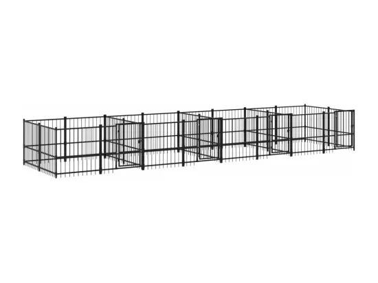 Chenil cage enclos pac noire 776 x 193.5 x 100 cm 02_0041796