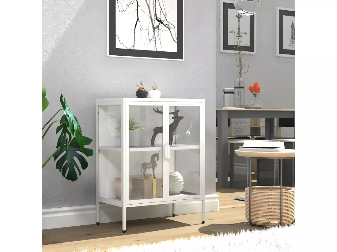 Acier Vitrine verre Vitrine Floka S