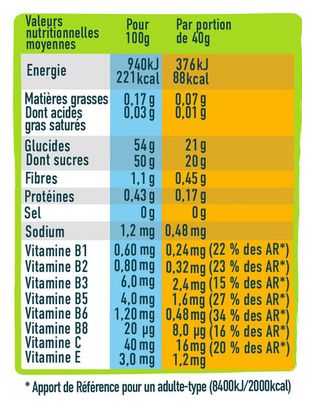 Gel énergétique Andros Sport Boost Agrumes/Extrait de Guarana - 40g