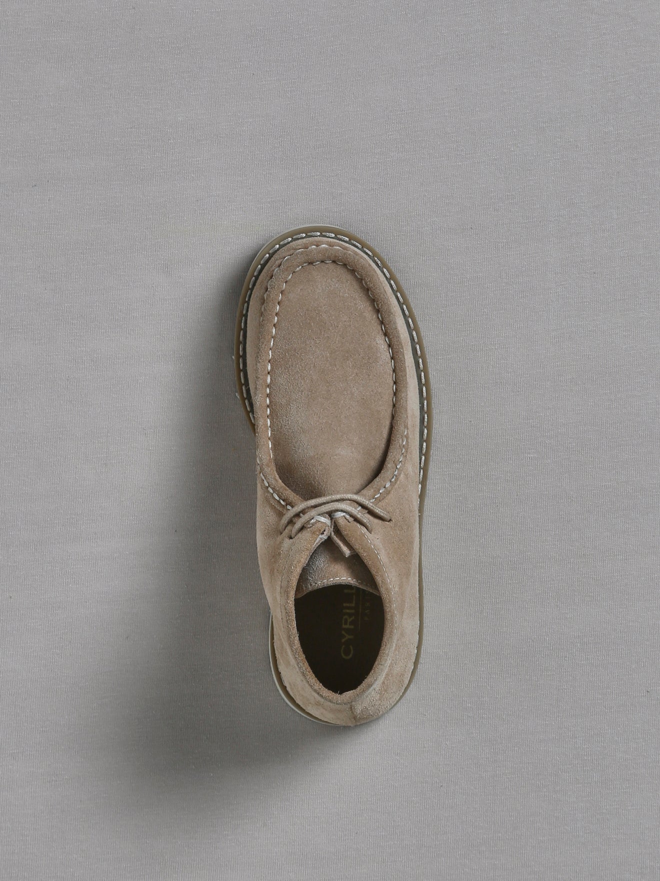 Derby Garçon en cuir velours