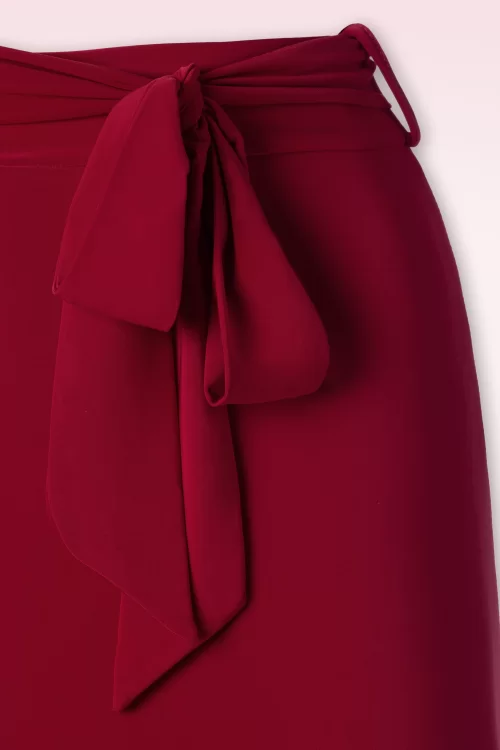 Vintage Chic for Topvintage Naomi Ruffle pencil rok in rood