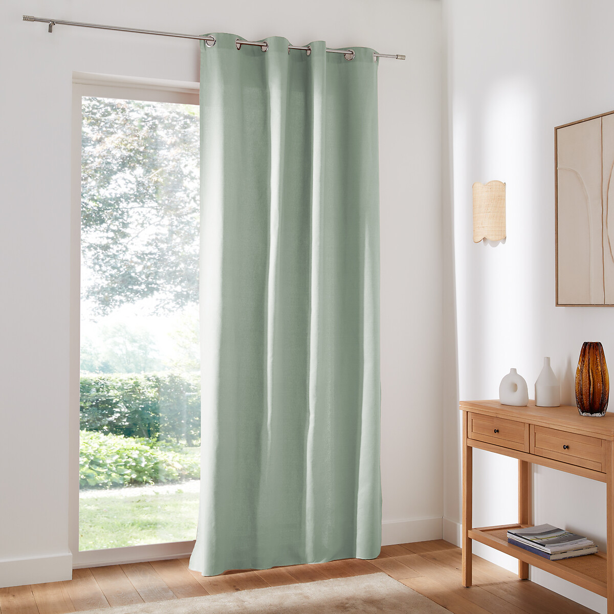 LA REDOUTE INTERIEURS<br>Cortina de algodão com ilhós Cenário
