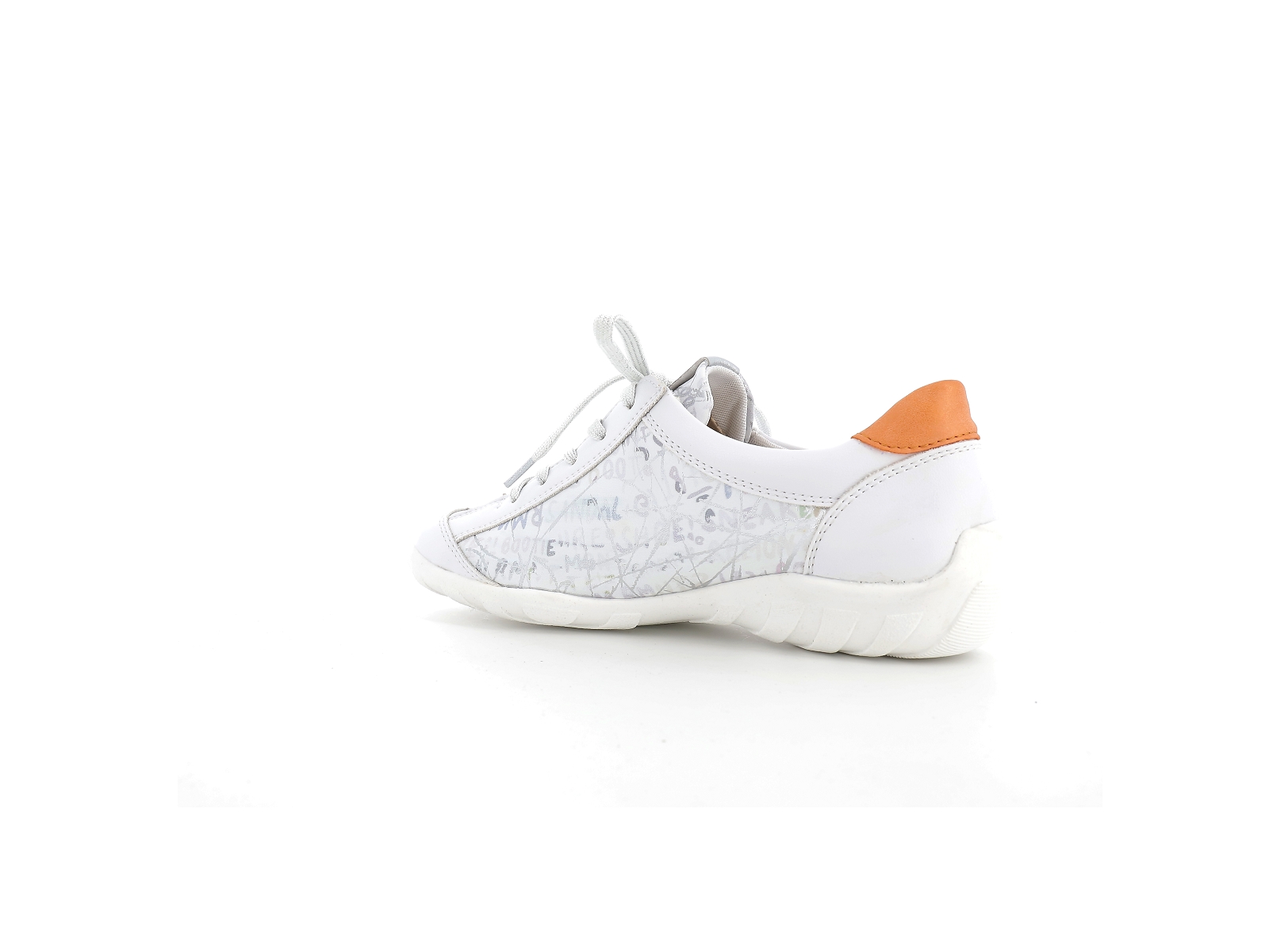 Remonte-R3406 Cuir Blanc Orange