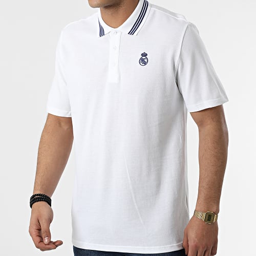 Polo Manches Courtes Real Madrid H59050 Blanc