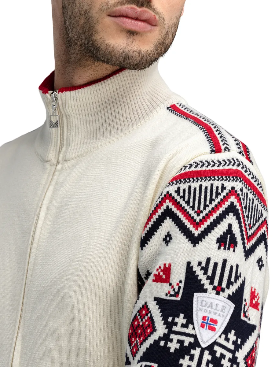 Dale of Norway Varberg Masculine Jacket Offwhite Marine Raspberry