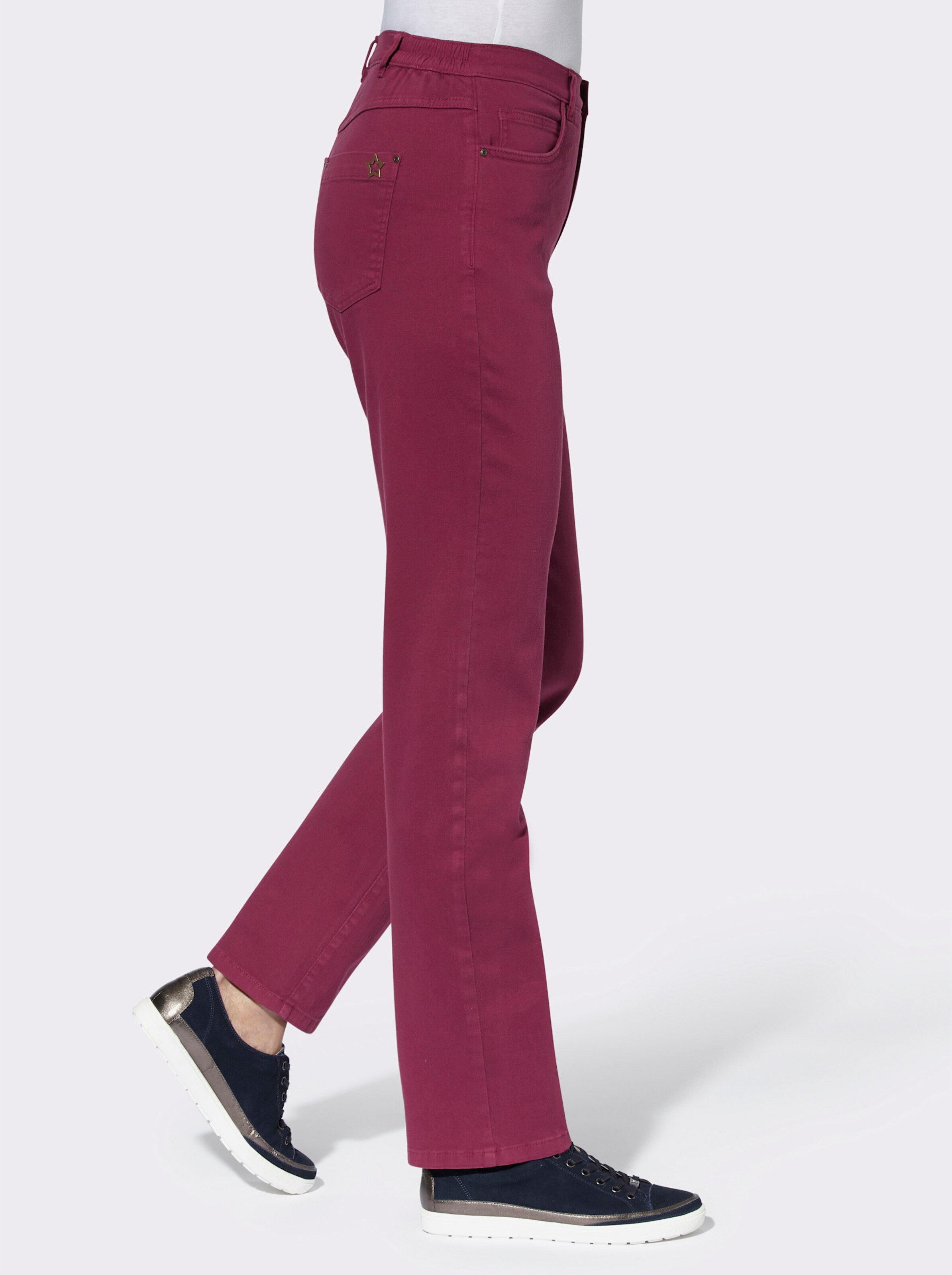 5-Pocket-Hose mit seitlichem Dehnbund