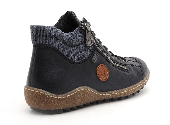Rieker boots bottine plates femme l7514 bleu